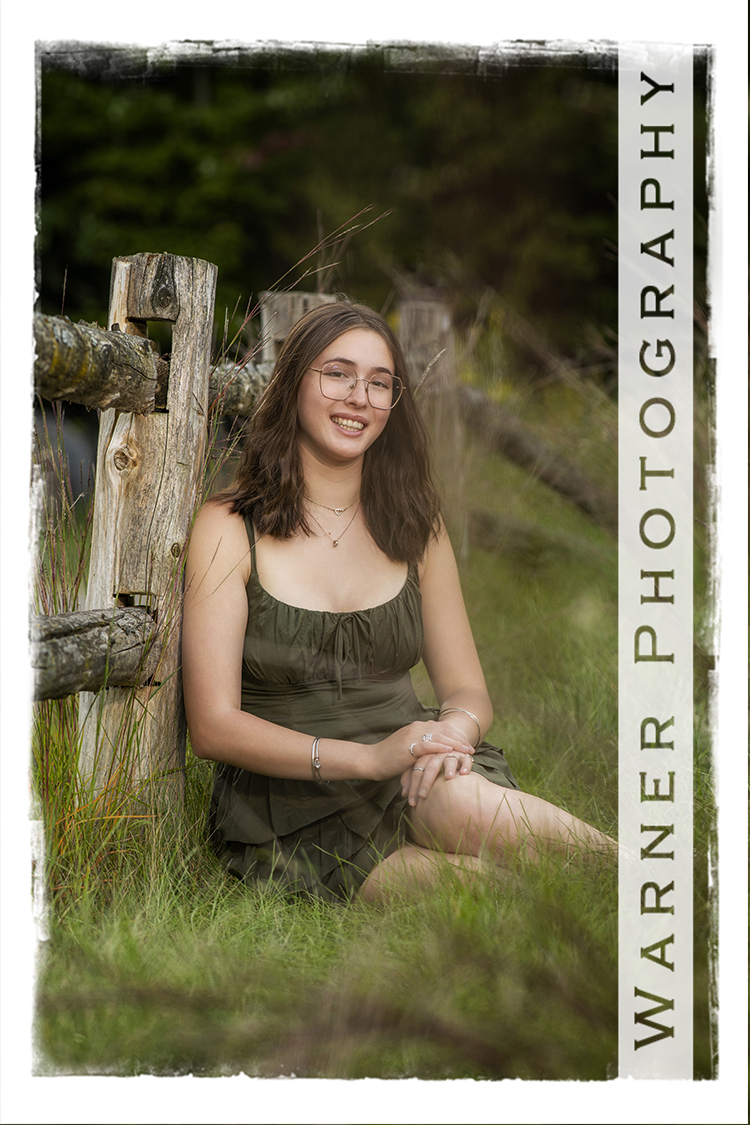 An on location portrait of Midland High School senior Madeline at Chippewa Nature Center by Warner Photography