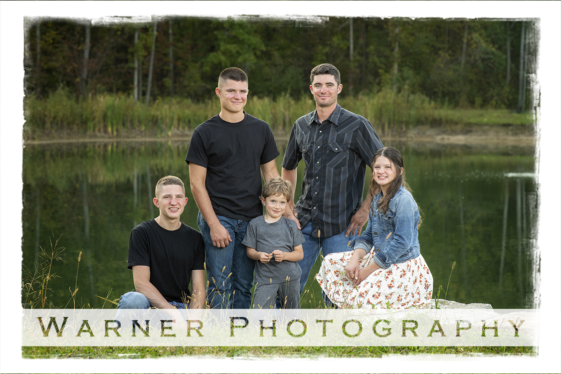An on location portrait of the Ranck family on their private property by Warner Photography