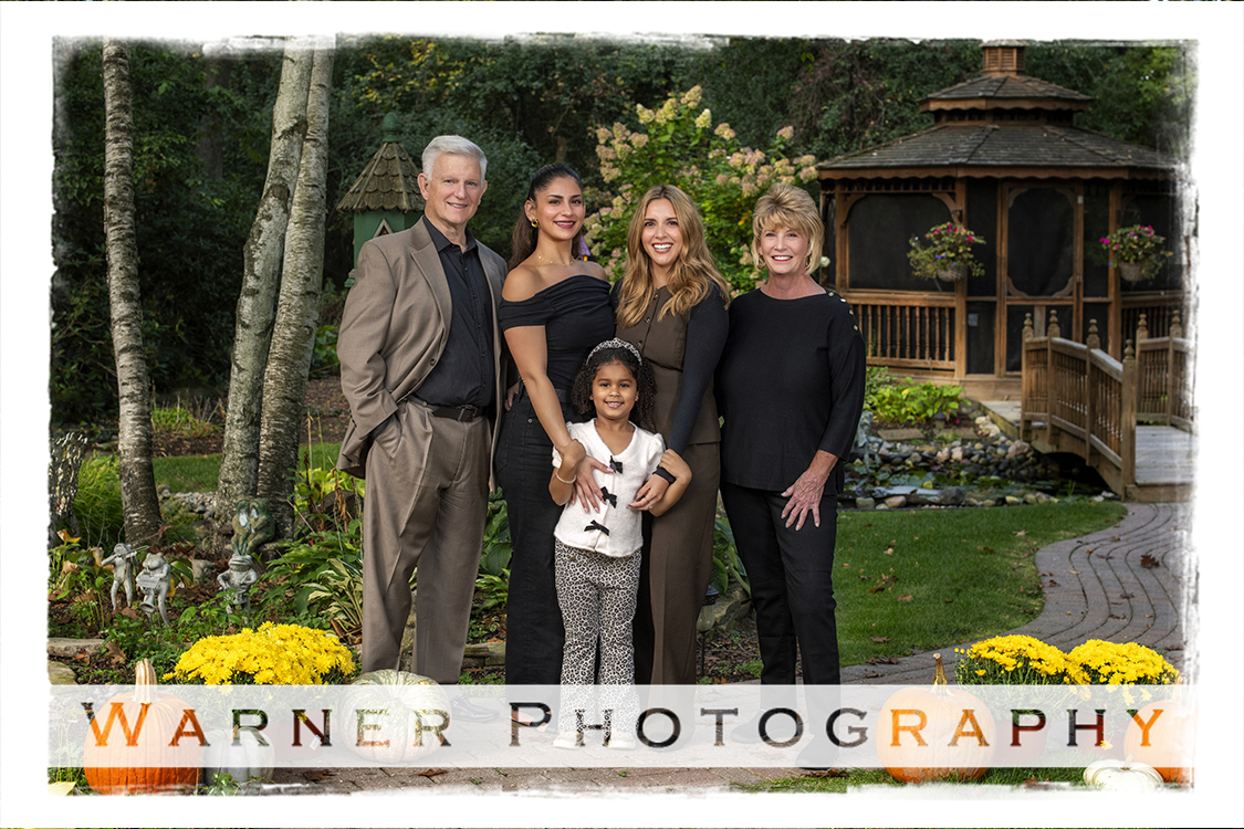 An on location portrait of the Sharif family on private property by Warner Photography